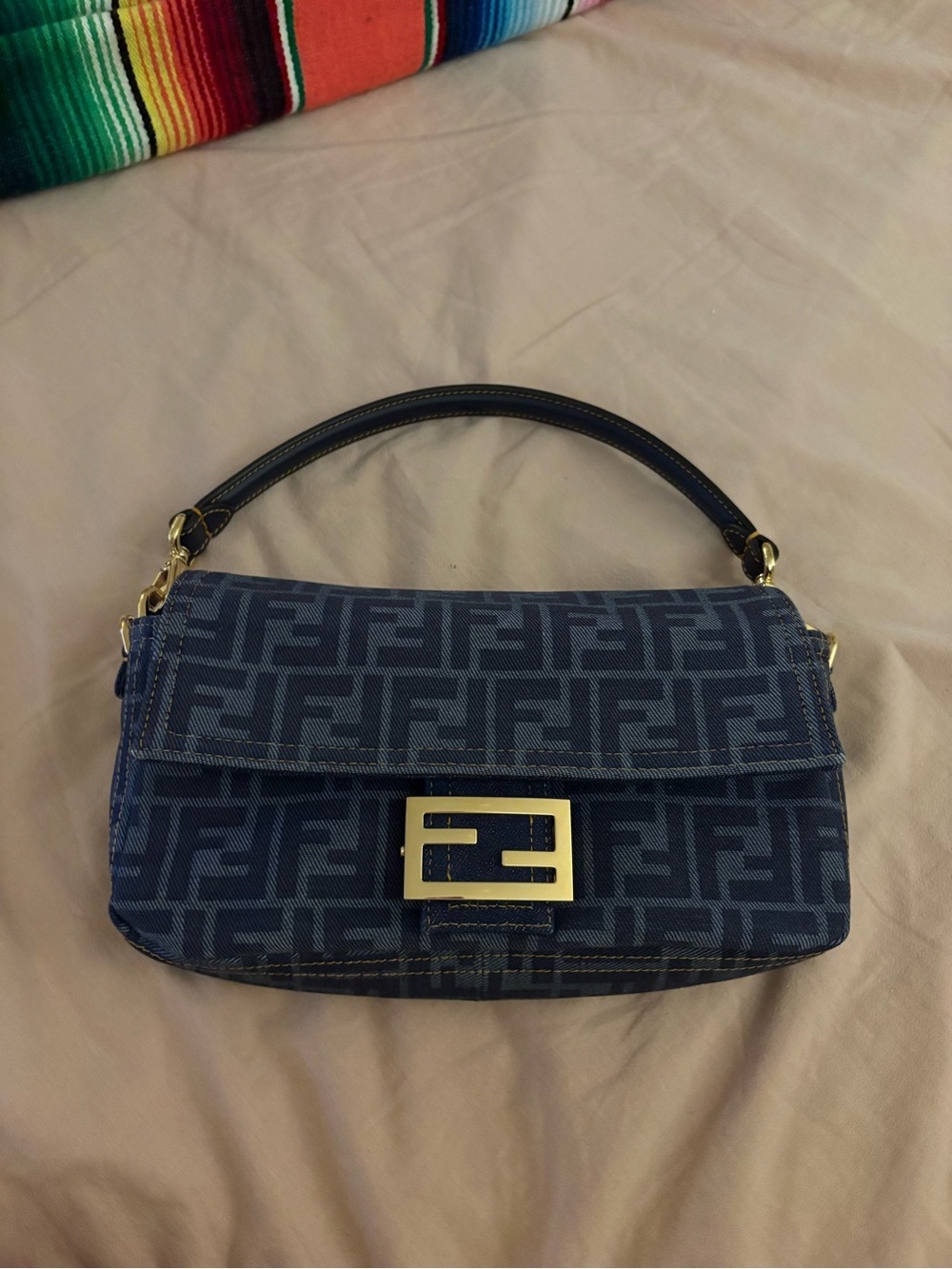Fendi Reversible Denim Baguette - Picture 3 of 10